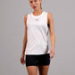 Women's EVERYWEAR running tank in Iceberg White - Black Logo - product photo 2 of 4