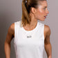 Women's EVERYWEAR running tank in Iceberg White - Black Logo - product photo 3 of 4