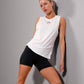 Women's EVERYWEAR running tank in Iceberg White - Black Logo - product photo 4 of 4