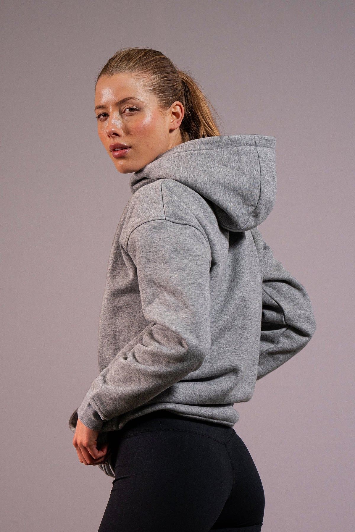 Women's EVERYWEAR hoodie in Grey Gray Marle - product photo 2 of 6