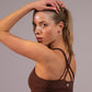 Women's EVERYWEAR sports bra in Espresso - product photo 3 of 4