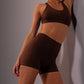 Women's EVERYWEAR 4-inch running shorts in Espresso - product photo 3 of 4